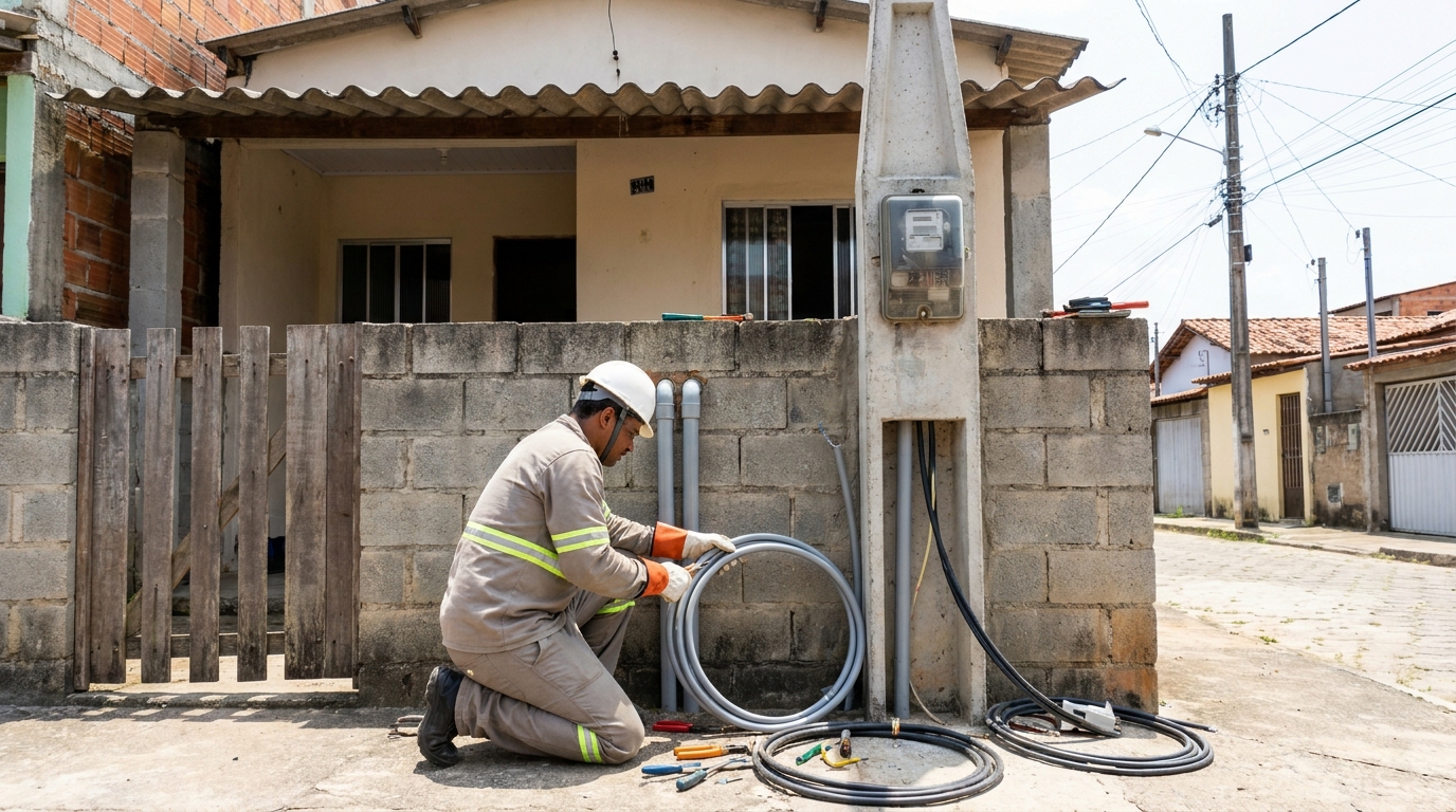 Instalação de Poste Padrão em Americana‑SP