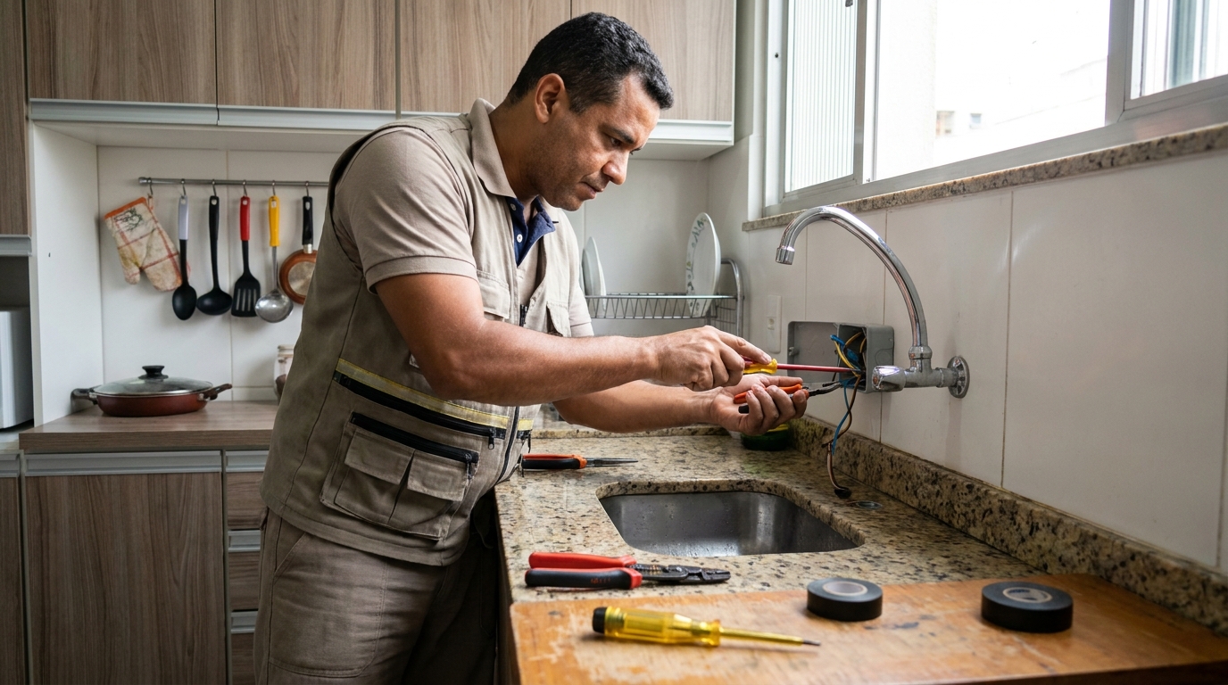 Instalação em Cozinha ou Área Gourmet em Americana‑SP